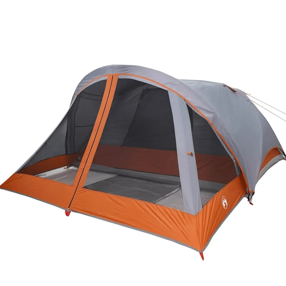 vidaXL Tienda de campaña familiar para 6 personas impermeable Gris Outlet