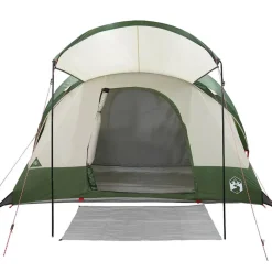 vidaXL Actividades Al Aire Libre-Tienda de campaña familiar túnel 8 personas impermeable