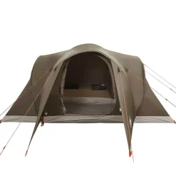 vidaXL Tienda de campaña familiar iglú 6 personas impermeable marrón Marr&oacute;n