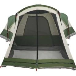 vidaXL Tienda de campaña familiar túnel 8 personas impermeable Verde Discount