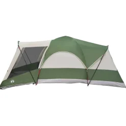 vidaXL Tienda de campaña familiar túnel 8 personas impermeable Verde Discount