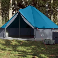 vidaXL Tienda de campaña familiar tipi 6 personas impermeable Azul Hot