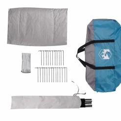 vidaXL Tienda de campaña familiar tipi 6 personas impermeable Azul Hot