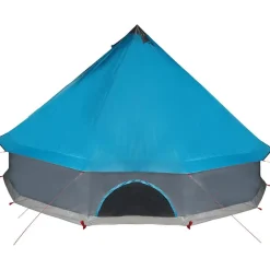 vidaXL Tienda de campaña familiar tipi 6 personas impermeable Azul Hot