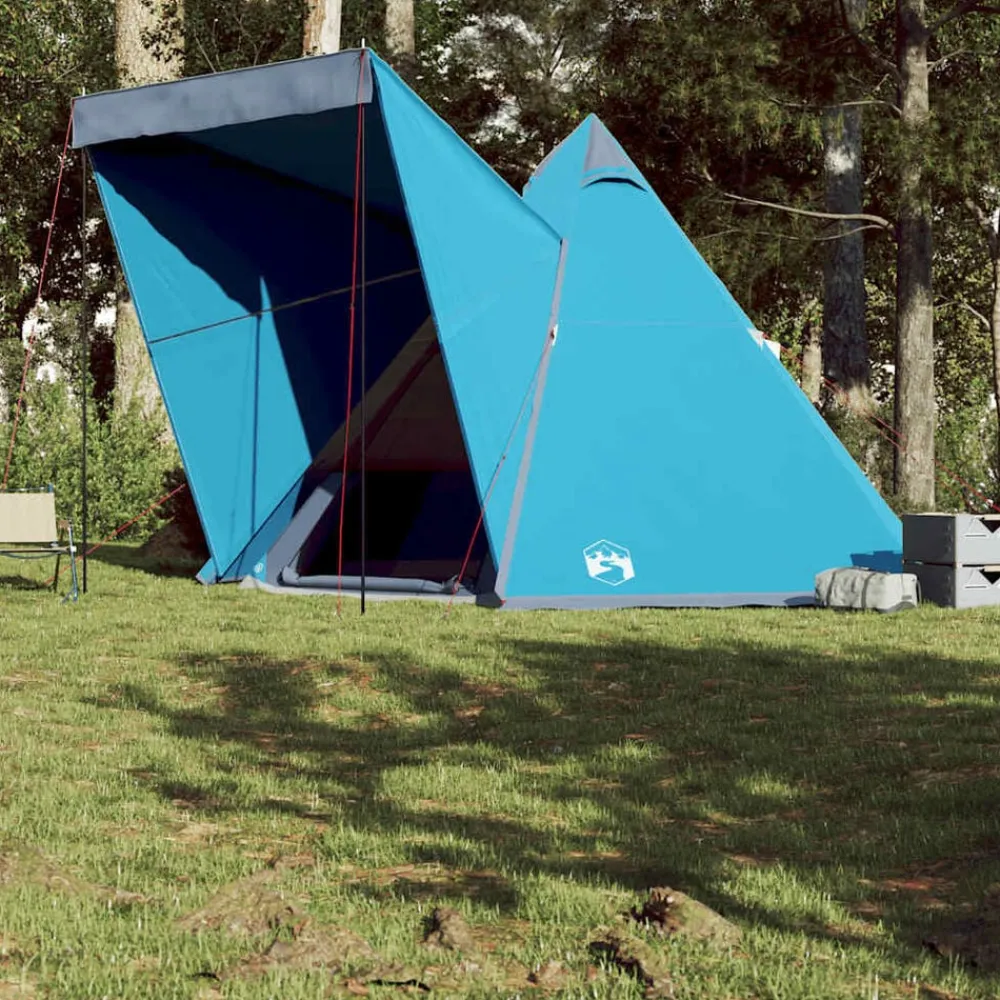 vidaXL Actividades Al Aire Libre-Tienda de campaña familiar tipi 6 personas impermeable
