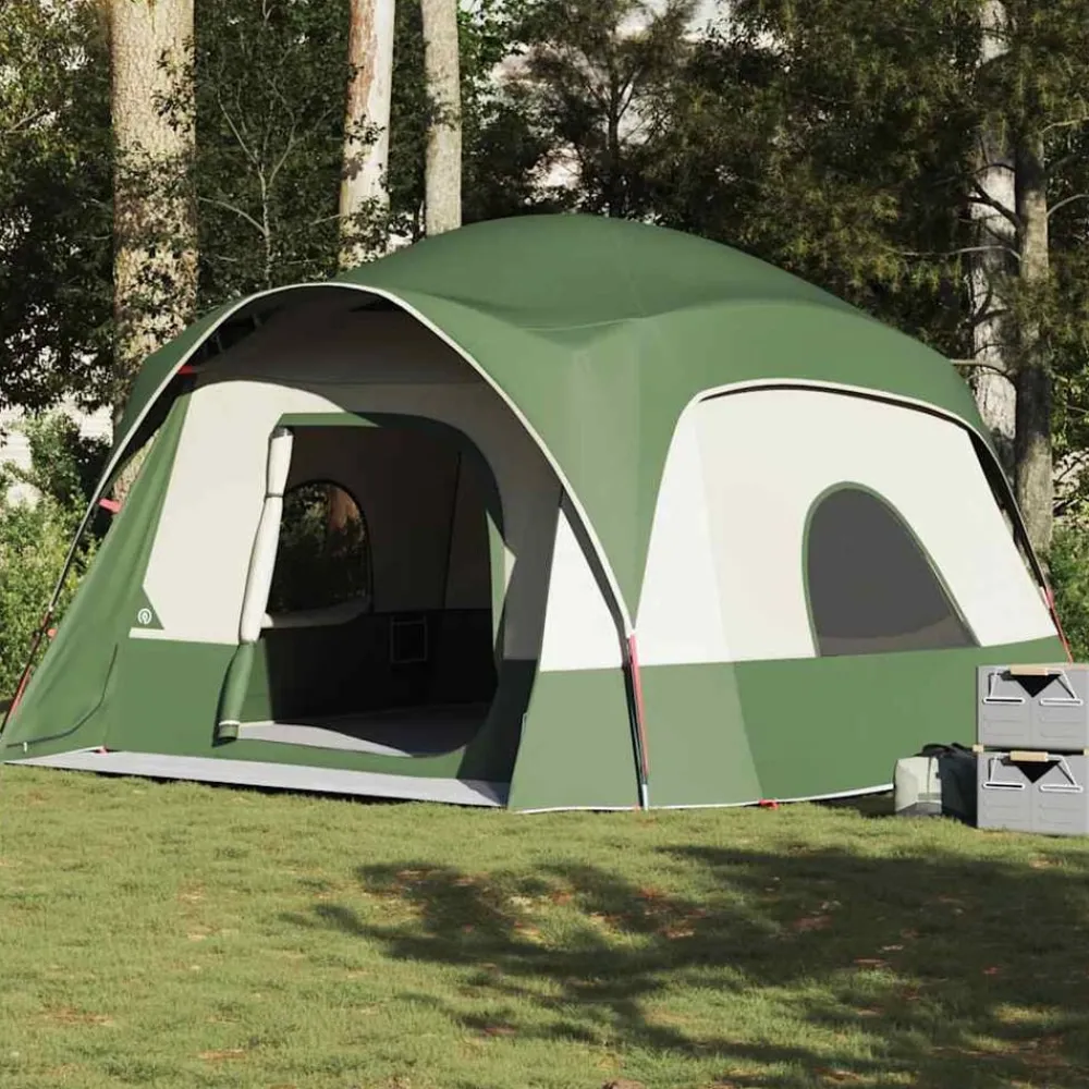 vidaXL Tienda de campaña familiar para 6 personas impermeable Verde Online