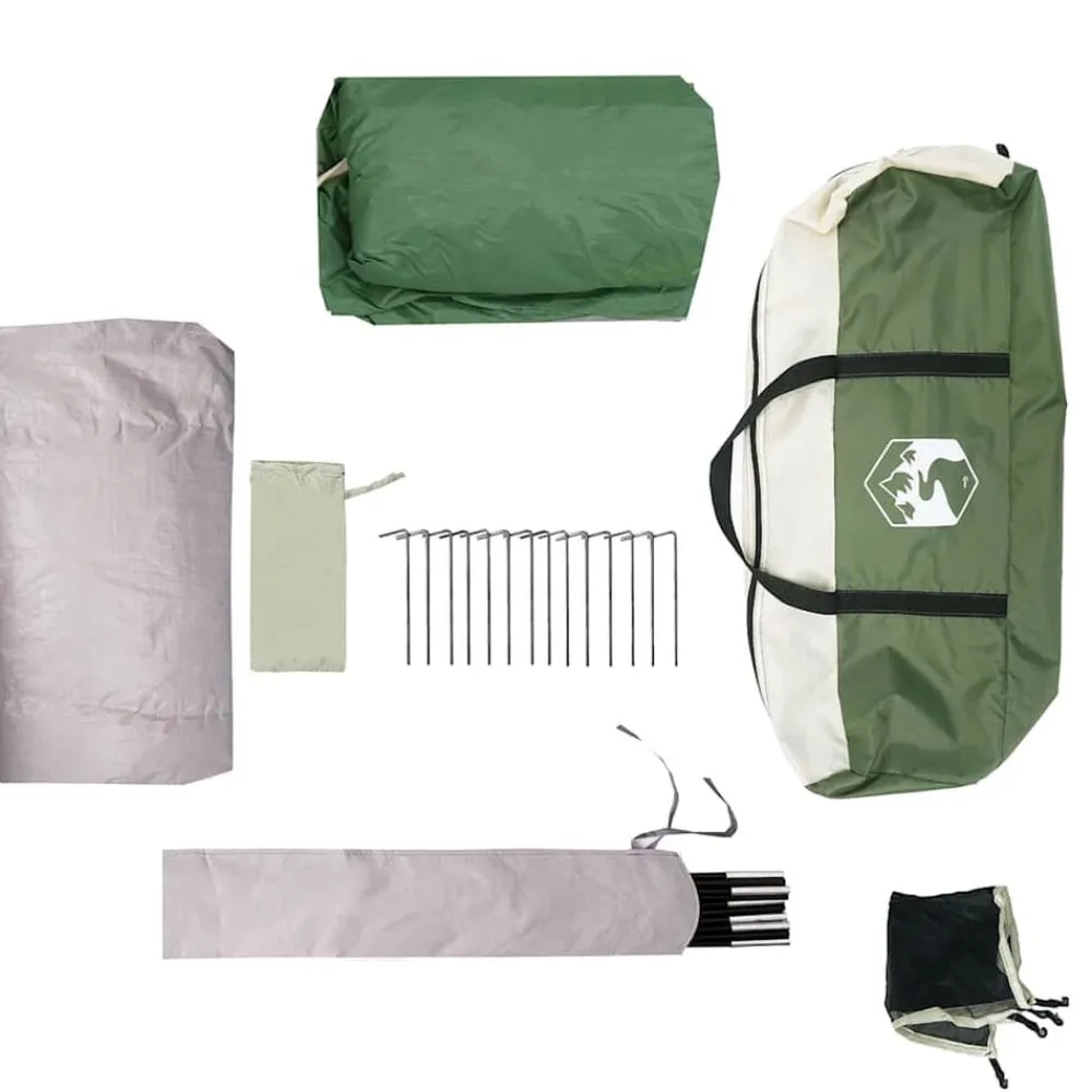 vidaXL Tienda de campaña familiar para 6 personas impermeable Verde Online