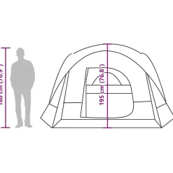 vidaXL Actividades Al Aire Libre-Tienda de campaña familiar para 6 personas impermeable