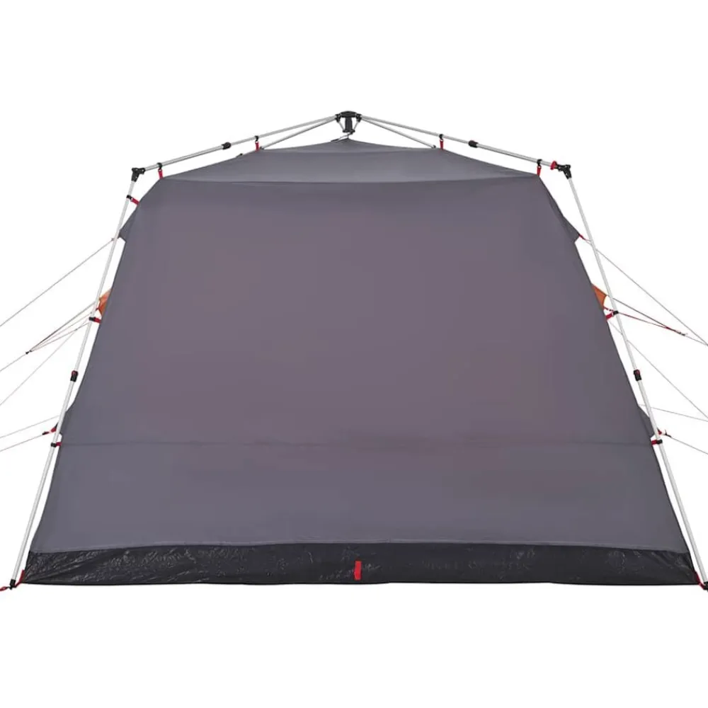 vidaXL Tienda de campaña familiar 7 personas apertura rápida gris Gris y naranja New