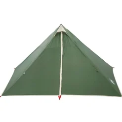 vidaXL Tienda de campaña familiar tipi 7 personas impermeable Verde Discount