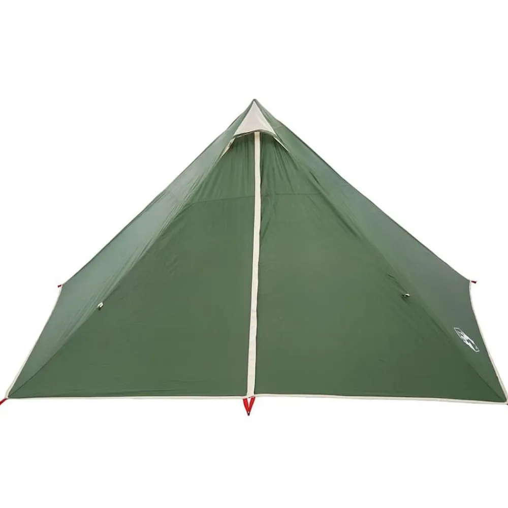 vidaXL Tienda de campaña familiar tipi 7 personas impermeable Verde Discount