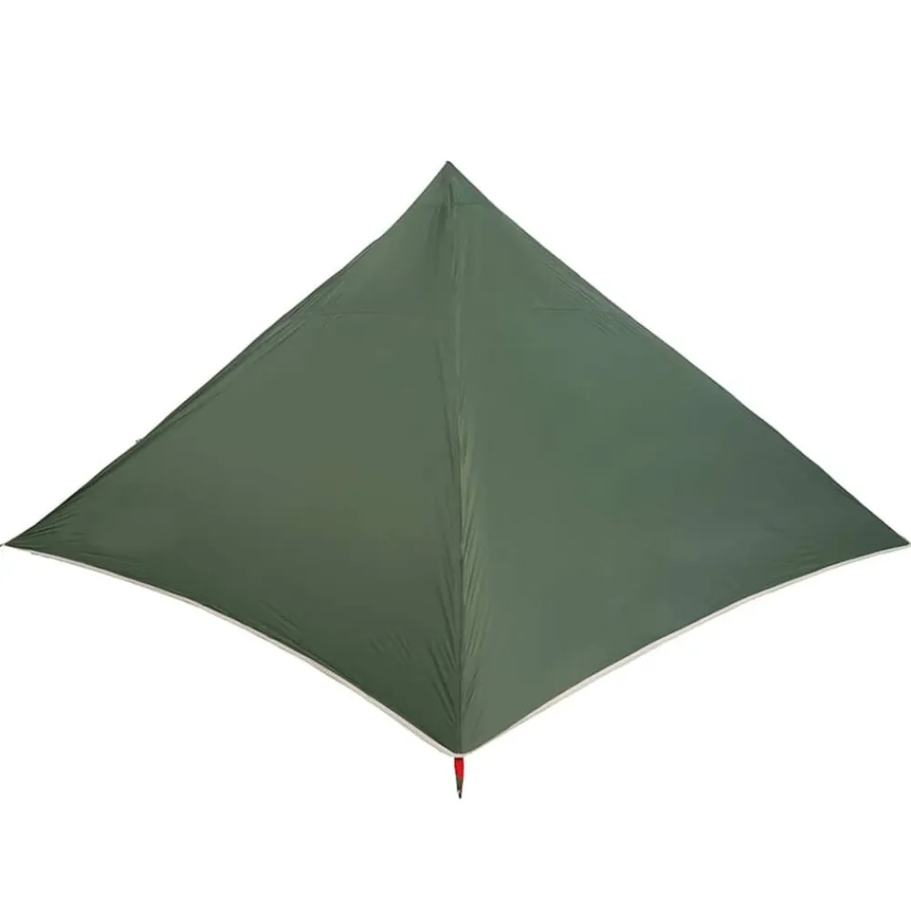 vidaXL Tienda de campaña familiar tipi 7 personas impermeable Verde Discount