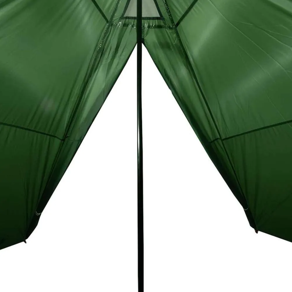 vidaXL Tienda de campaña familiar tipi 7 personas impermeable Verde Discount