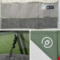 vidaXL Actividades Al Aire Libre-Tienda de campaña familiar túnel 16 personas impermeable
