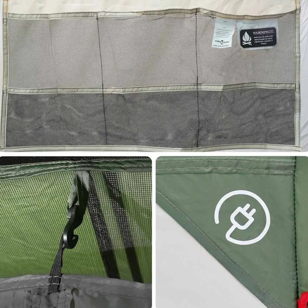 vidaXL Actividades Al Aire Libre-Tienda de campaña familiar túnel 16 personas impermeable