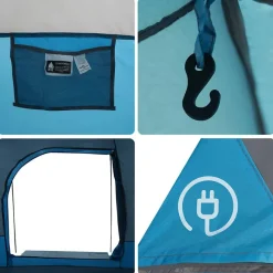 vidaXL Actividades Al Aire Libre-Tienda de campaña familiar túnel 8 personas impermeable
