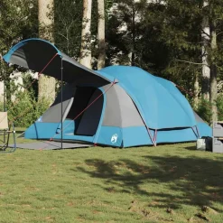 vidaXL Actividades Al Aire Libre-Tienda de campaña familiar túnel 8 personas impermeable