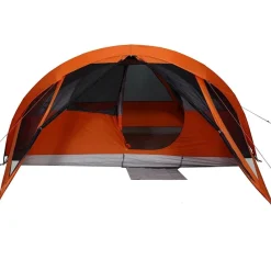 vidaXL Tienda de campaña familiar 6 personas impermeable gris naranja Gris y naranja Best