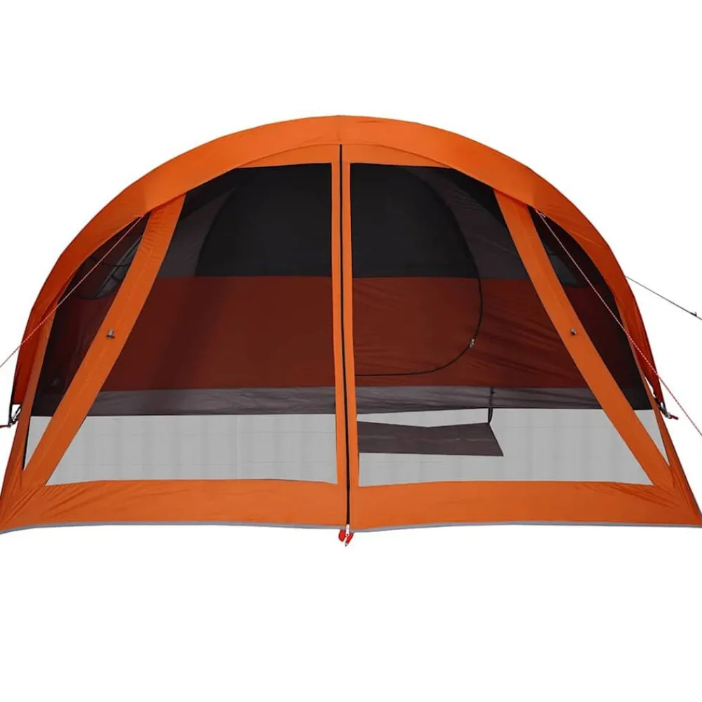 vidaXL Tienda de campaña familiar 6 personas impermeable gris naranja Gris y naranja Best