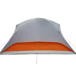 vidaXL Tienda de campaña familiar 6 personas impermeable gris naranja Gris y naranja Best