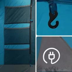 vidaXL Actividades Al Aire Libre-Tienda de campaña familiar 6 personas impermeable