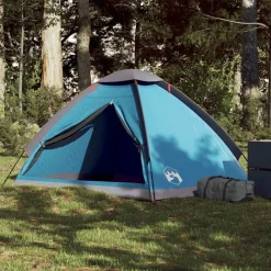 vidaXL Tienda de campaña iglú para 2 personas impermeable Azul