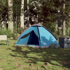 vidaXL Tienda de campaña iglú para 2 personas impermeable Azul