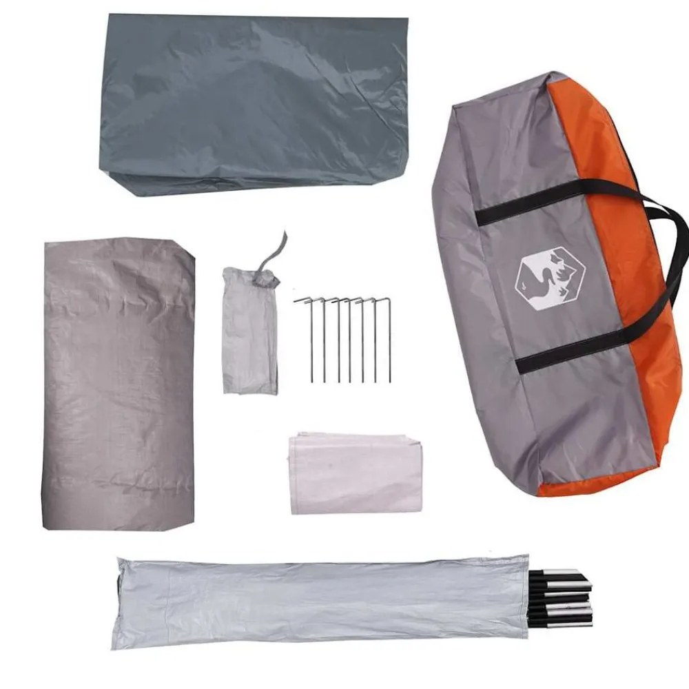 vidaXL Actividades Al Aire Libre-Tienda de campaña iglú para 2 personas impermeable naranja