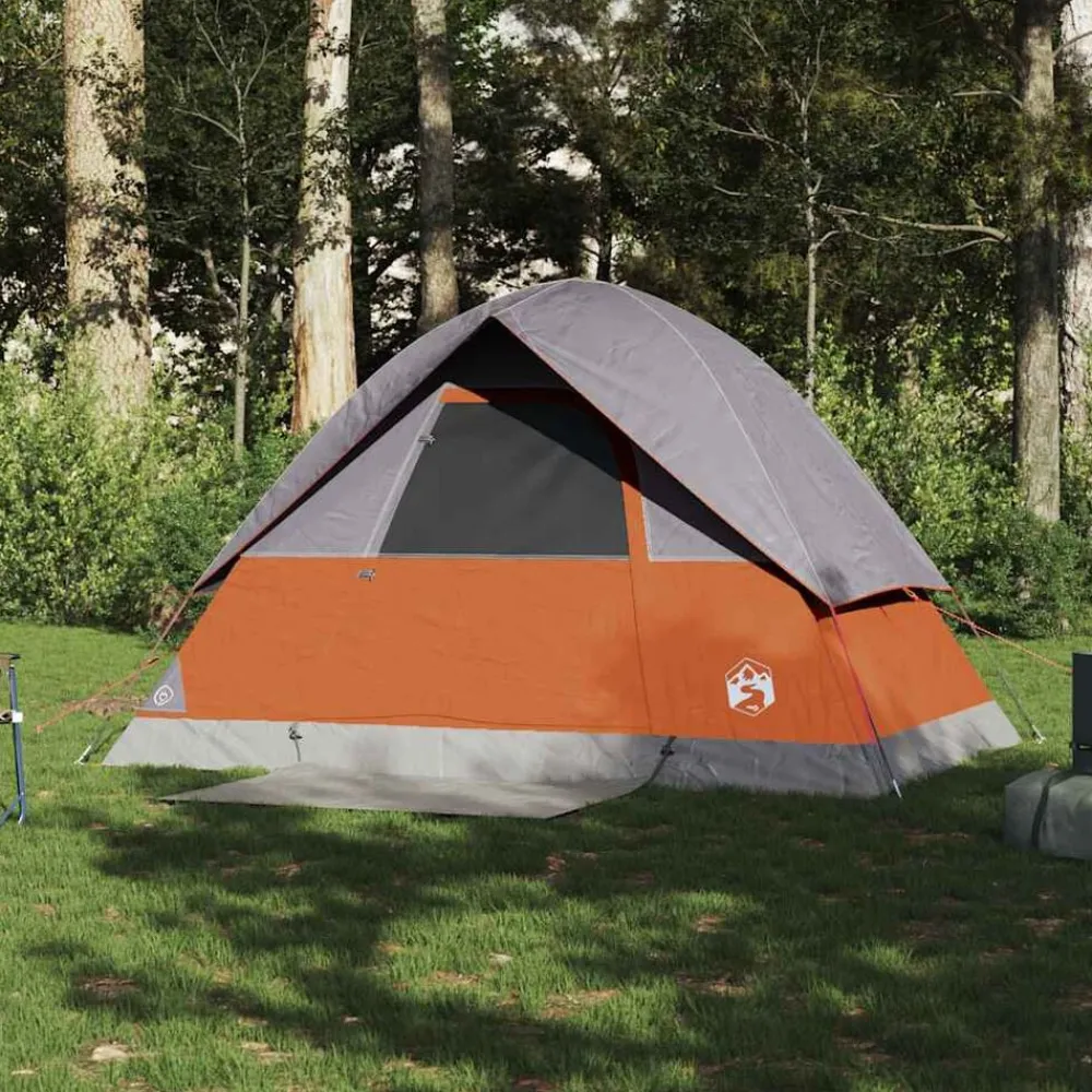 vidaXL Actividades Al Aire Libre-Tienda de campaña iglú para 2 personas impermeable naranja