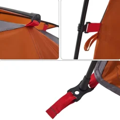 vidaXL Tienda de campaña iglú 4 personas apertura rápida gris/naranja Gris y naranja