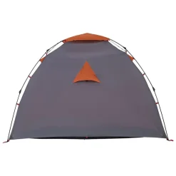 vidaXL Tienda de campaña iglú 4 personas apertura rápida gris/naranja Gris y naranja