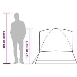 vidaXL Tienda de campaña iglú para 2 personas impermeable Verde Best