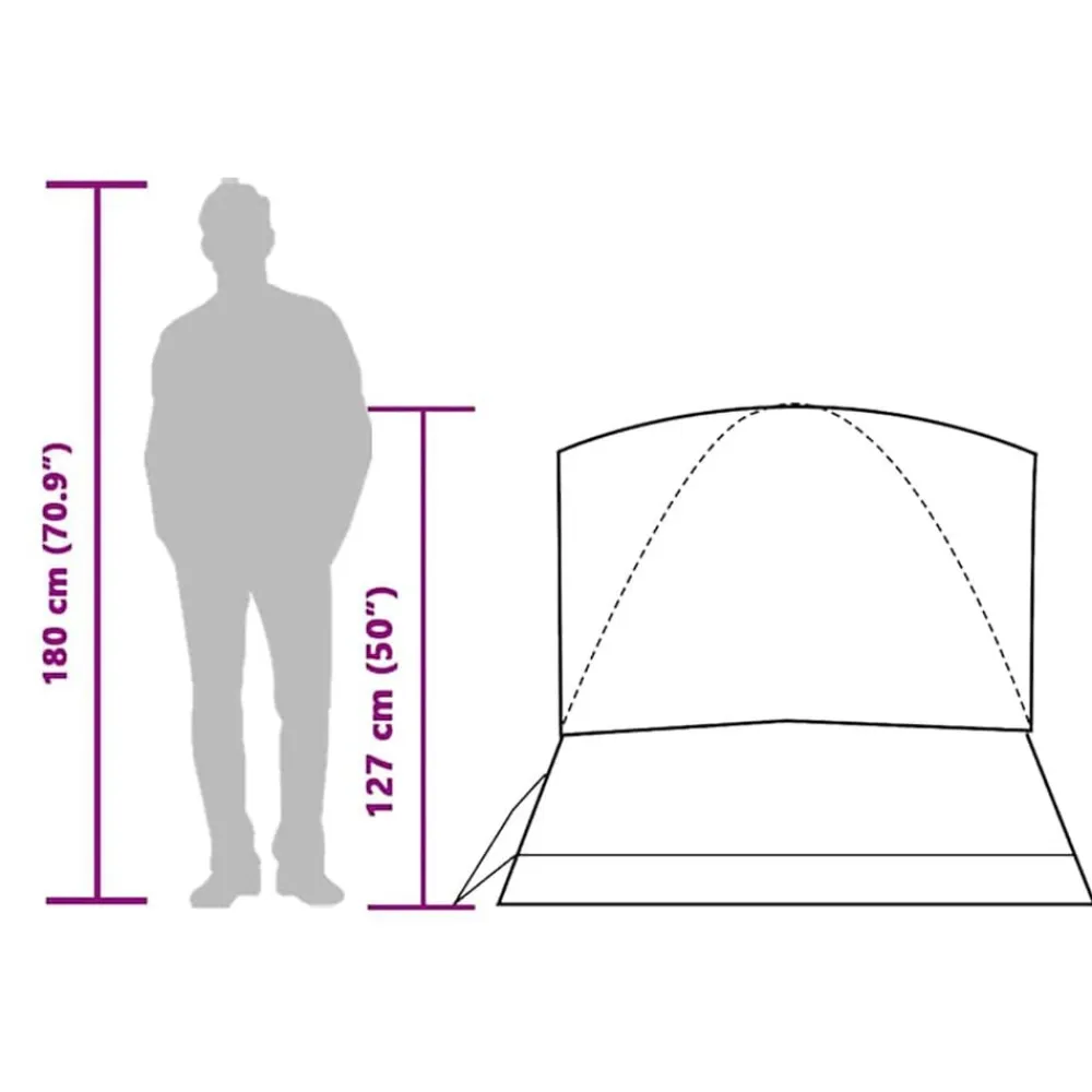 vidaXL Tienda de campaña iglú para 2 personas impermeable Verde Best