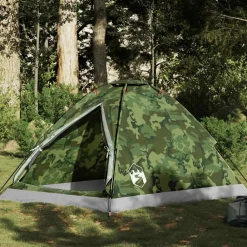 vidaXL Tienda de campaña iglú para 2 personas impermeable Camuflaje