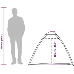 vidaXL Tienda de campaña iglú para 2 personas impermeable Camuflaje