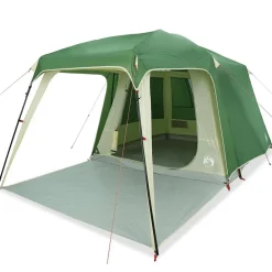 vidaXL Tienda de campaña iglú on porche 5 personas impermeable Verde Outlet
