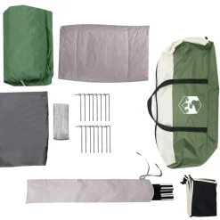 vidaXL Tienda de campaña iglú on porche 5 personas impermeable Verde Outlet