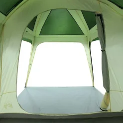 vidaXL Tienda de campaña iglú on porche 5 personas impermeable Verde Outlet