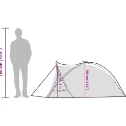 vidaXL Tienda de campaña iglú 2 personas tela opaca impermeable blanco Blanco opaco Online