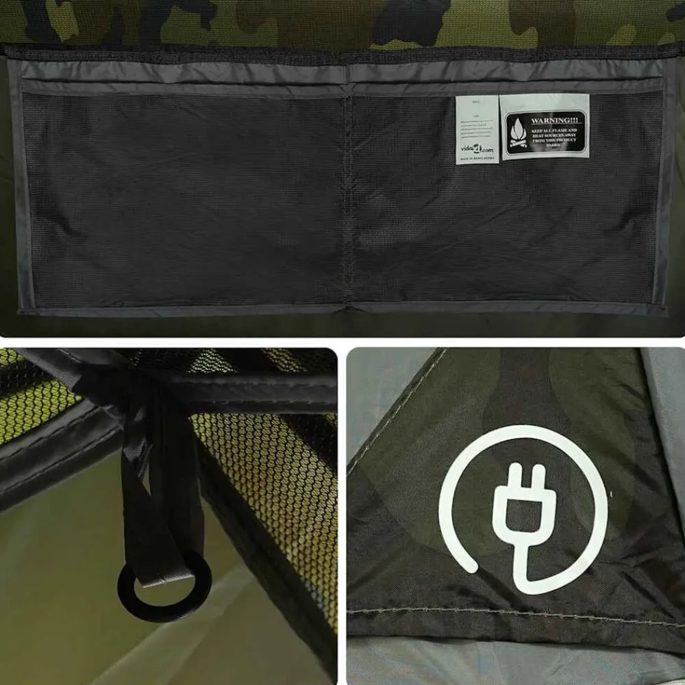 vidaXL Tienda de campaña iglú para 2 personas impermeable Camuflaje Discount