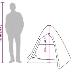vidaXL Tienda de campaña iglú para 2 personas impermeable Camuflaje Discount