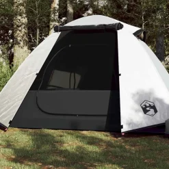 vidaXL Actividades Al Aire Libre-Tienda de campaña iglú 2 personas tela opaca impermeable blanco