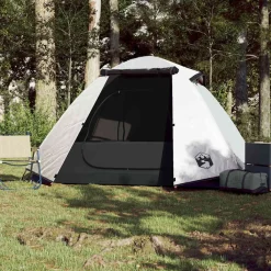vidaXL Actividades Al Aire Libre-Tienda de campaña iglú 2 personas tela opaca impermeable blanco