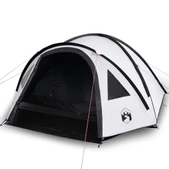 vidaXL Actividades Al Aire Libre-Tienda de campaña iglú 4 personas tela opaca impermeable blanco