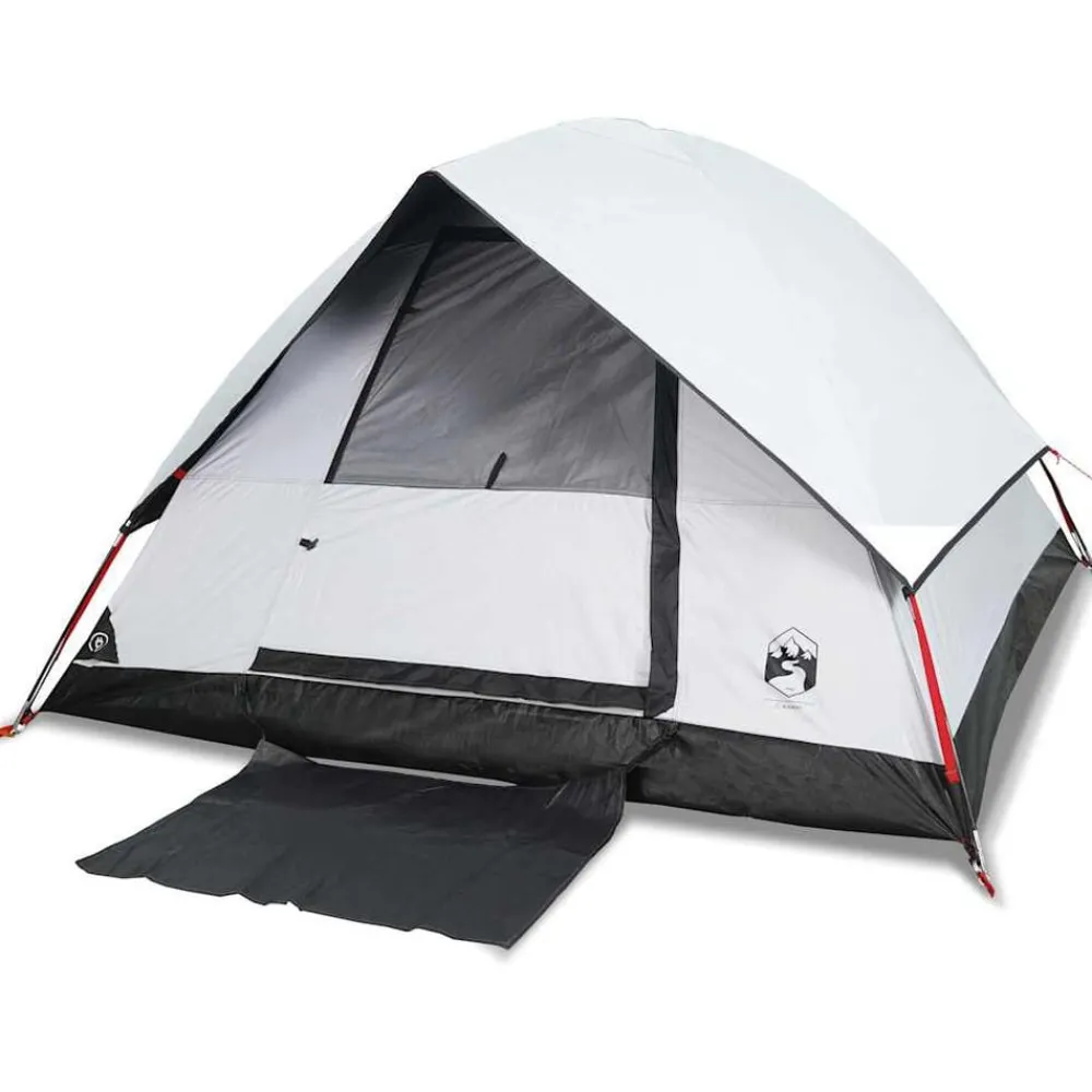 vidaXL Actividades Al Aire Libre-Tienda de campaña iglú 2 personas tela opaca impermeable blanco