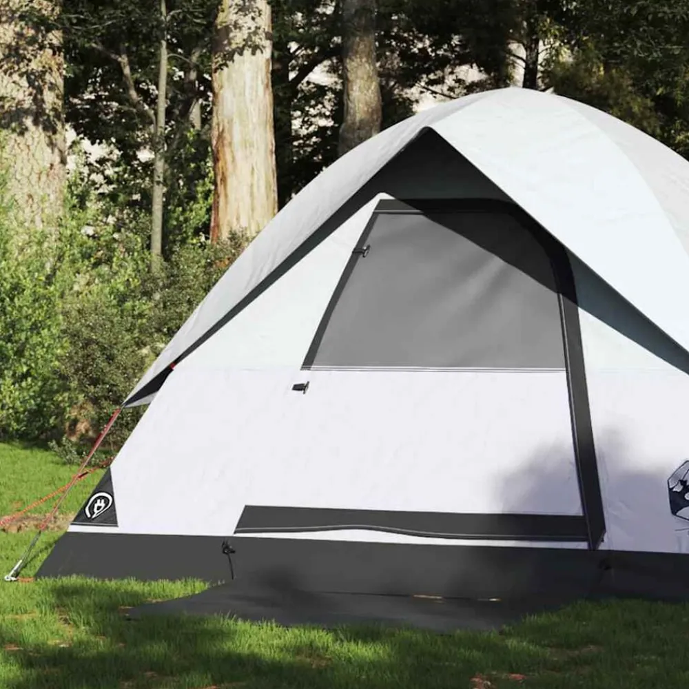 vidaXL Actividades Al Aire Libre-Tienda de campaña iglú 2 personas tela opaca impermeable blanco