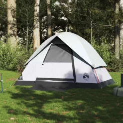 vidaXL Actividades Al Aire Libre-Tienda de campaña iglú 2 personas tela opaca impermeable blanco