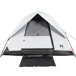 vidaXL Actividades Al Aire Libre-Tienda de campaña iglú 2 personas tela opaca impermeable blanco