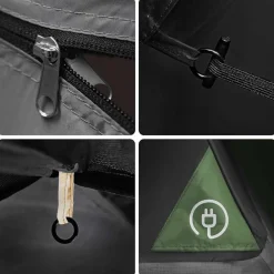 vidaXL Actividades Al Aire Libre-Tienda de campaña iglú para 2 personas impermeable