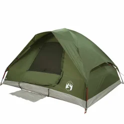 vidaXL Tienda de campaña iglú para 2 personas impermeable Verde oliva Discount
